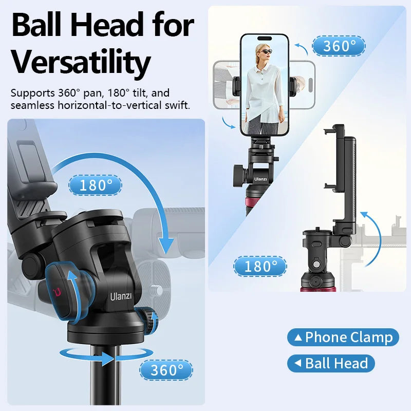 Ulanzi MT-78 Quick-Release Tripod for Camera & Smartphone | 1.85m Height