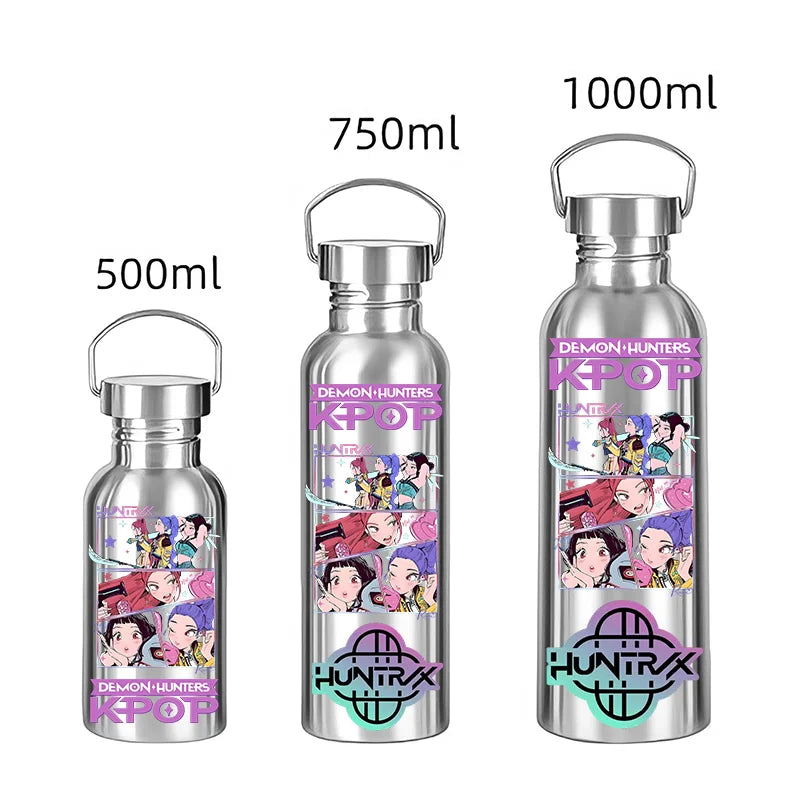 KPop Style Stainless Steel Water Bottle - 500/750/1000ML