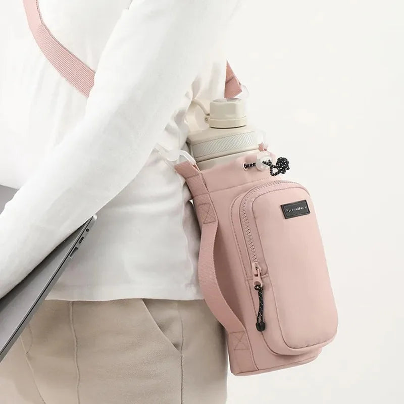 Adjustable Portable Water Bottle Sleeve for Hiking & Gym - Crossbody Bag
