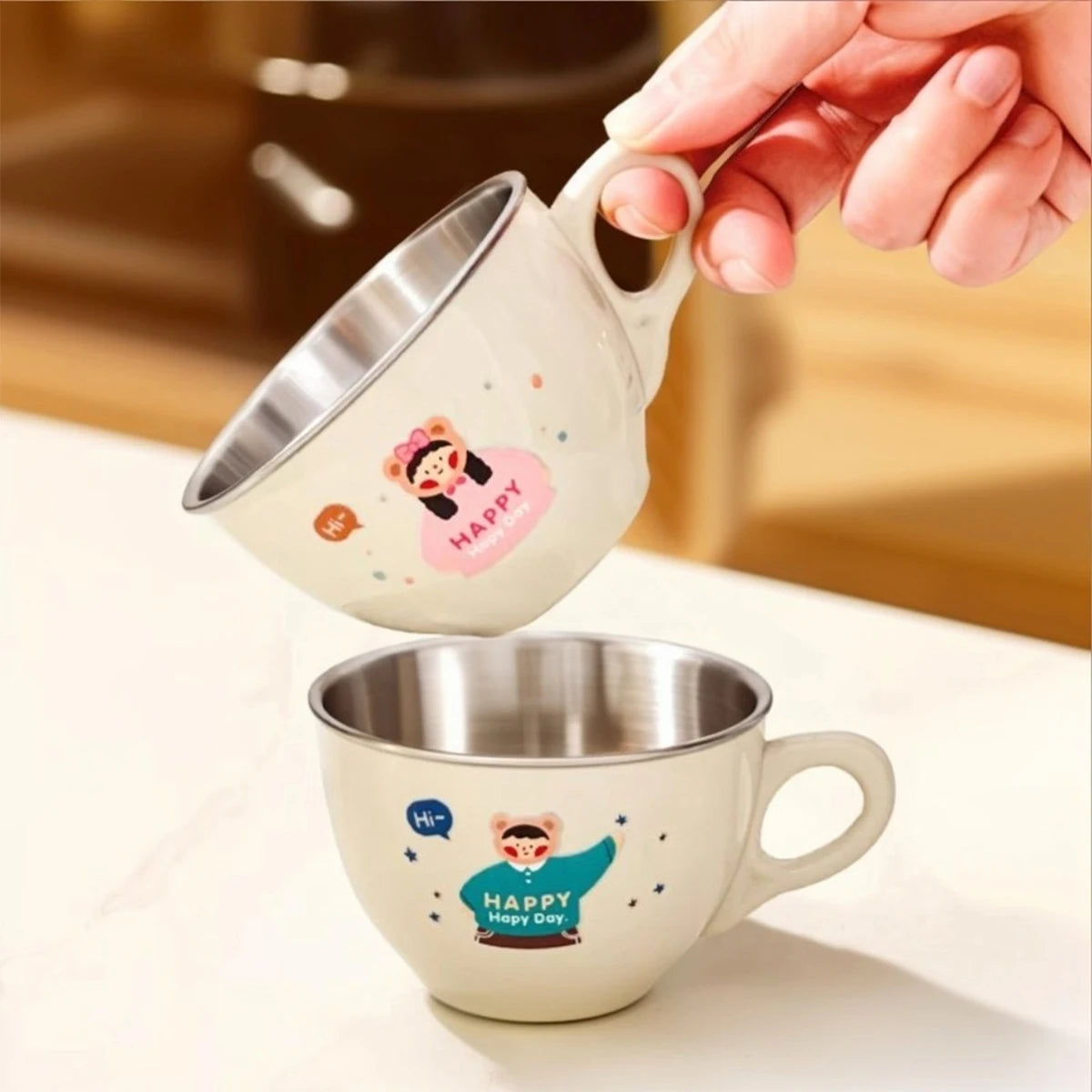 Durable Mini Stainless Steel Tumbler for Kids - Anti-Scald Cup