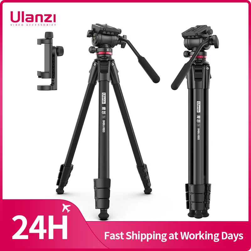 Ulanzi MT-56 OMBRA Tripod - Premium Metal Fluid Drag for Cameras & Smartphones