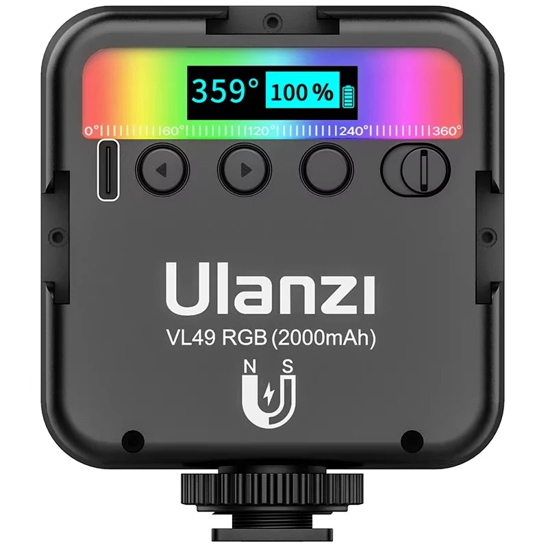 Ulanzi VL49 Mini RGB LED Video Light for Photography & Vlogging