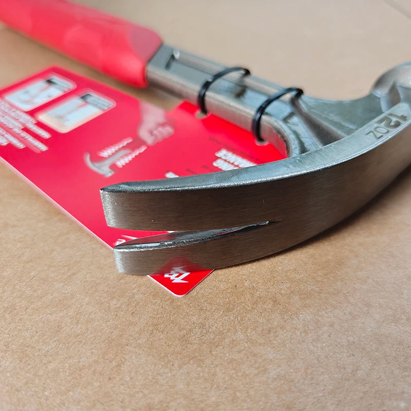 Milwaukee 12oz Smooth Face Hybrid Claw Finish Hammer - Versatile & Durable