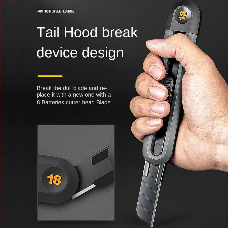 Deli 9mm & 18mm Snap-off Utility Knife with Auto Lock - Precision Cutting