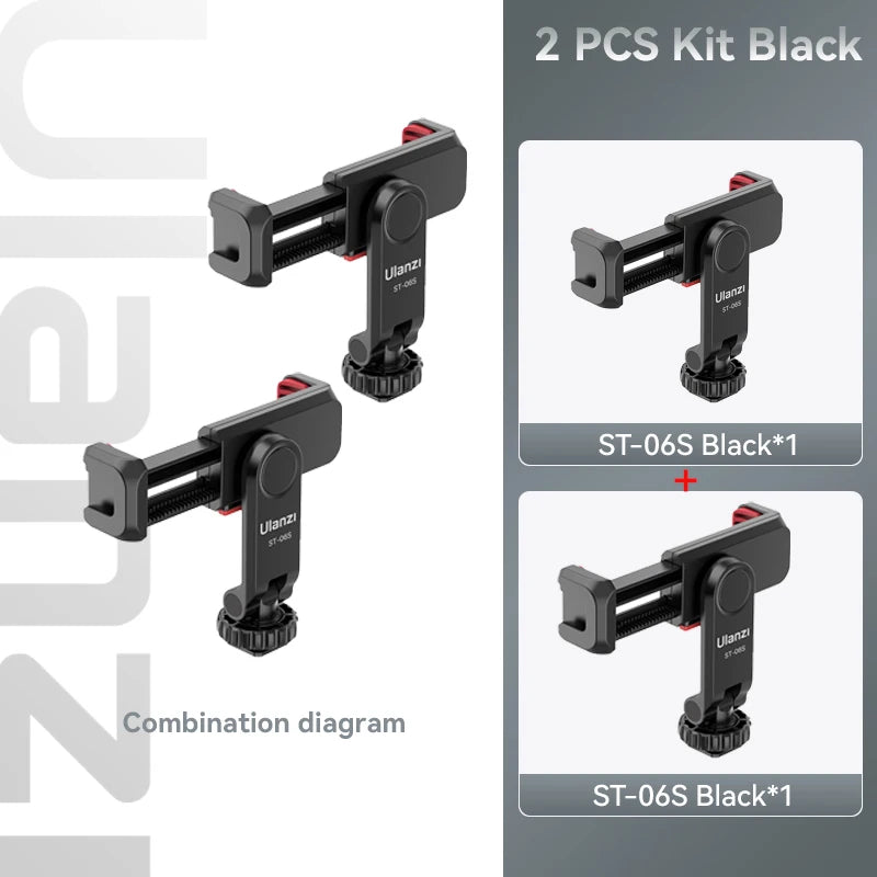 Ulanzi ST-06S Phone Holder Clamp for Horizontal & Vertical Shooting