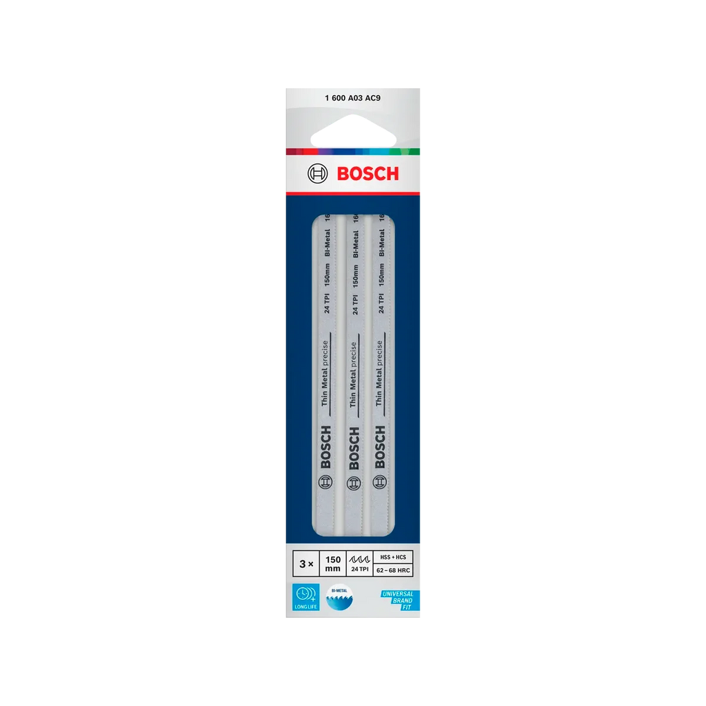Bosch Metal Clean Hacksaw Blades (150mm & 300mm) - Durable Precision Cutting