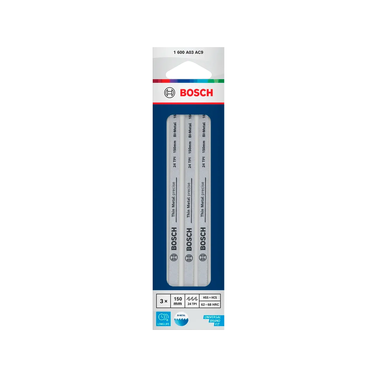 Bosch Metal Clean Hacksaw Blades (150mm & 300mm) - Durable Precision Cutting
