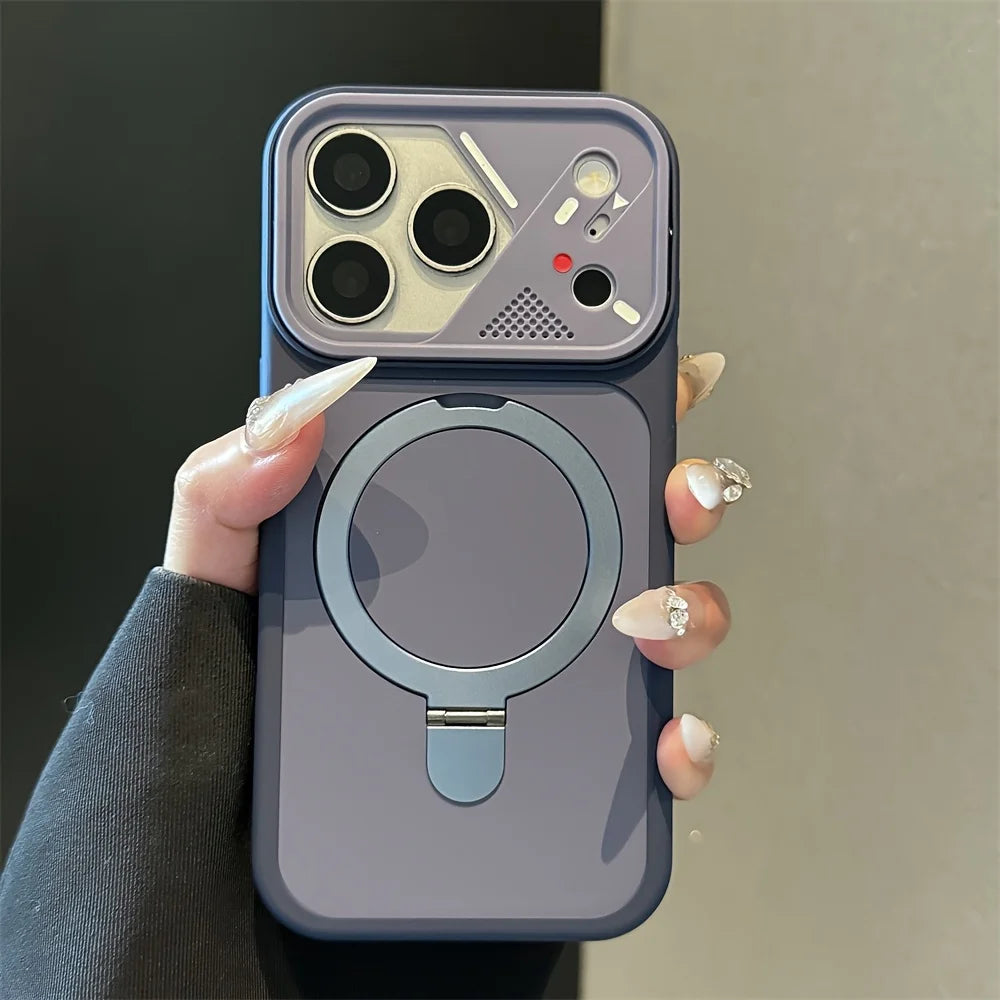 Magnetic Luxury Metal Ring Bumper Case for iPhone 17 Pro & More