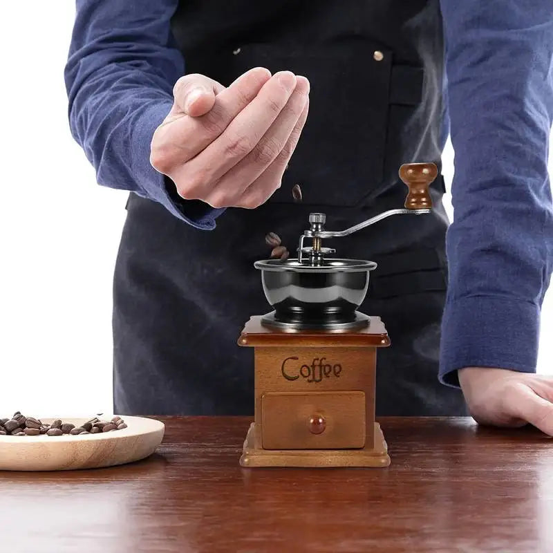 Vintage Hand Crank Coffee Grinder - Fresh Brewed Flavor