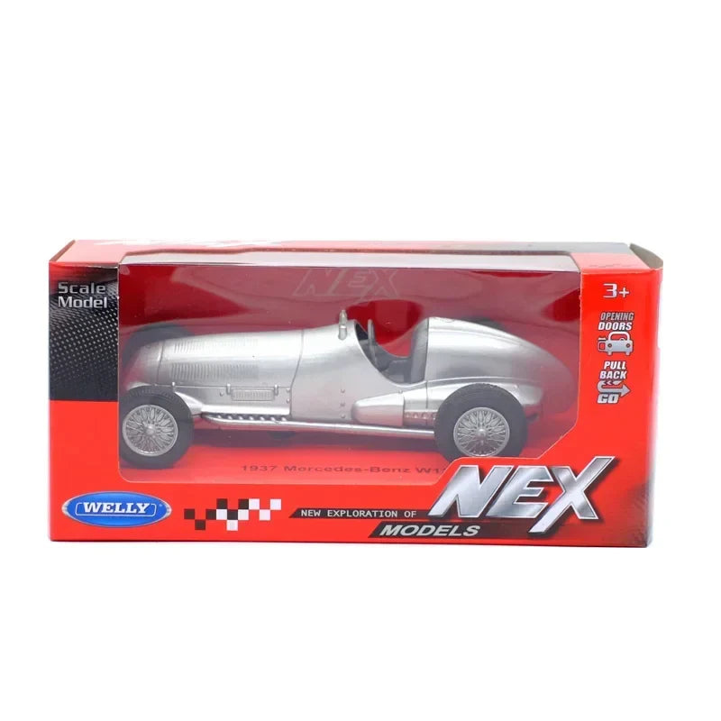 WELLY 1:36 Mercedes-Benz W125 Diecast Car - Classic Model for Collectors
