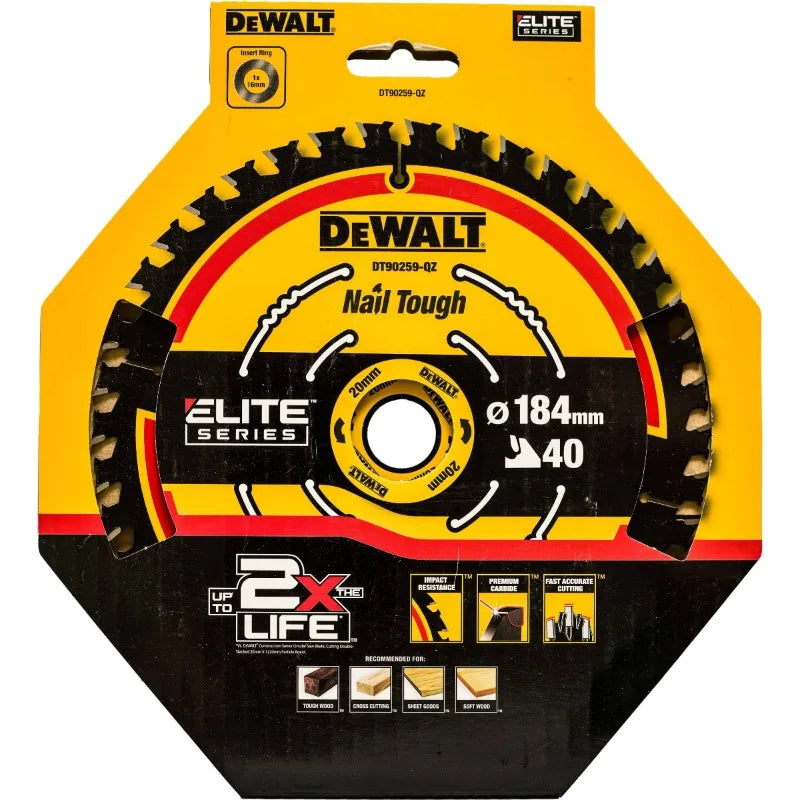 DEWALT EXTREME 2X Life 184mm Circular Saw Blade - Ultimate Wood Cutting Tool