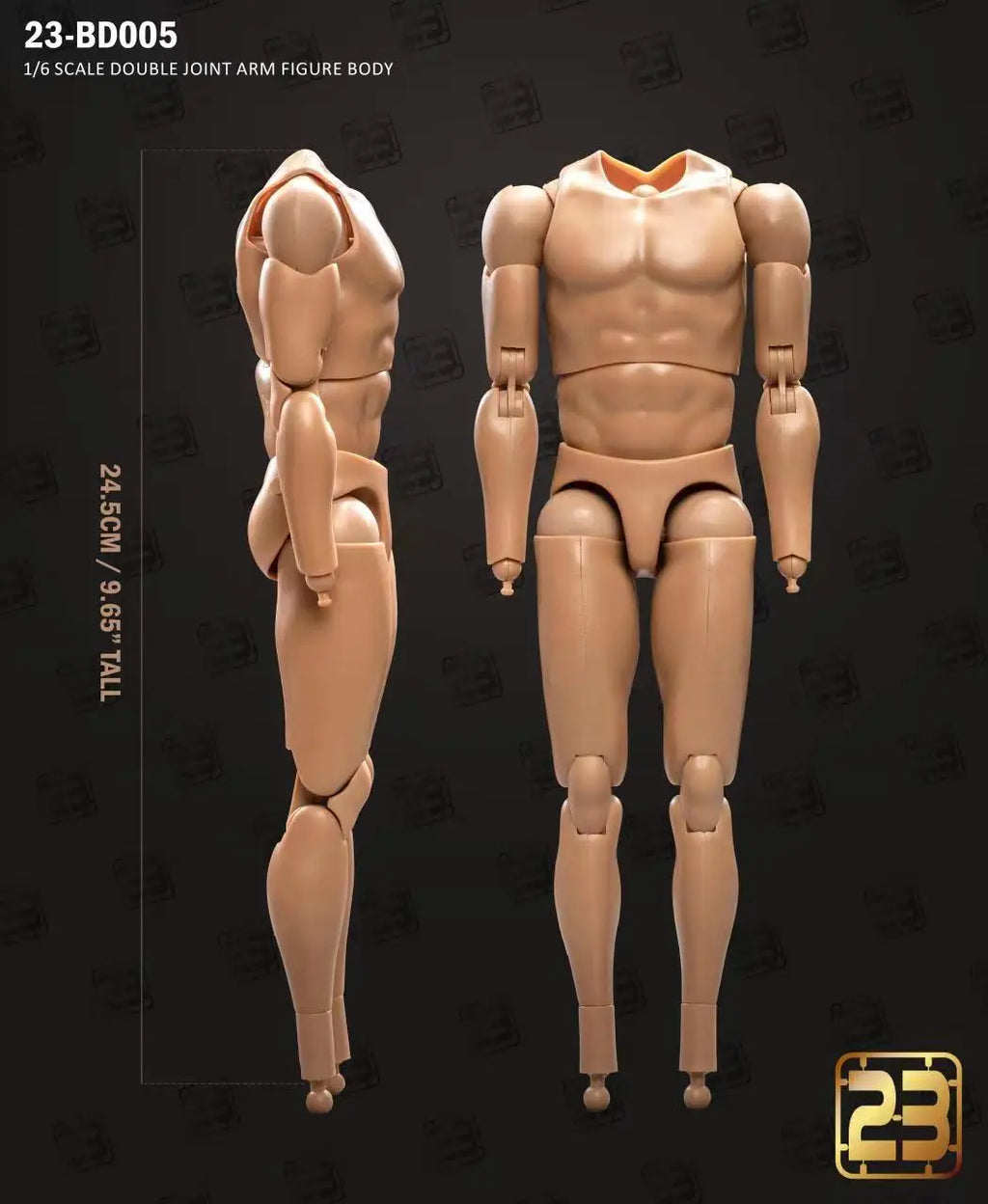 23TOYS 1/6 Muscle Joint Body Action Figure - Strong Soldier Toy