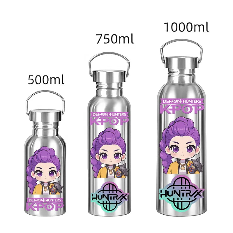 KPop Style Stainless Steel Water Bottle - 500/750/1000ML