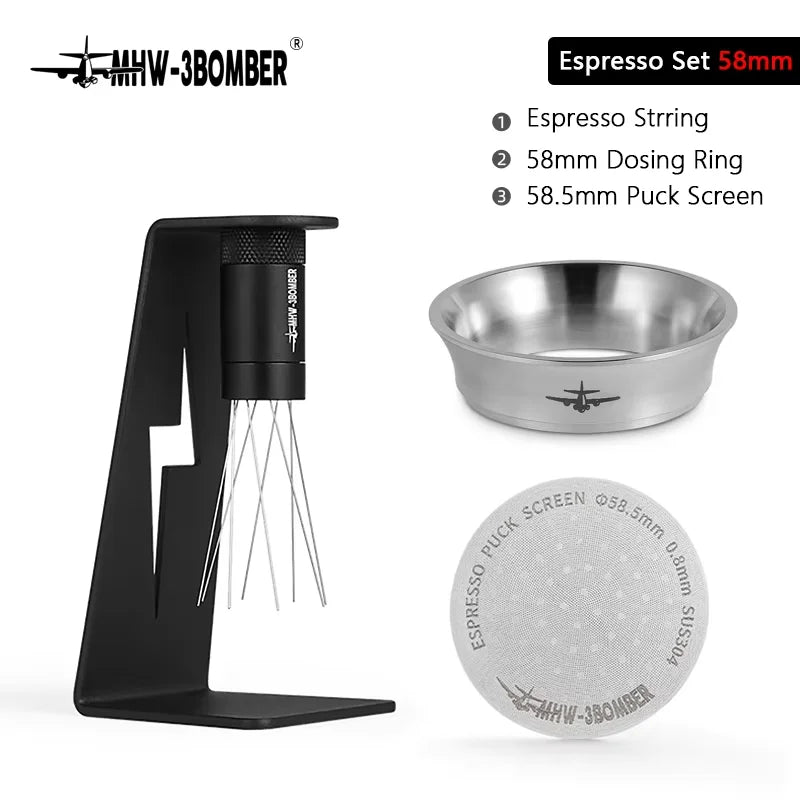 MHW-3BOMBER Espresso Puck Screen Kit & Magnetic Coffee Stirrer