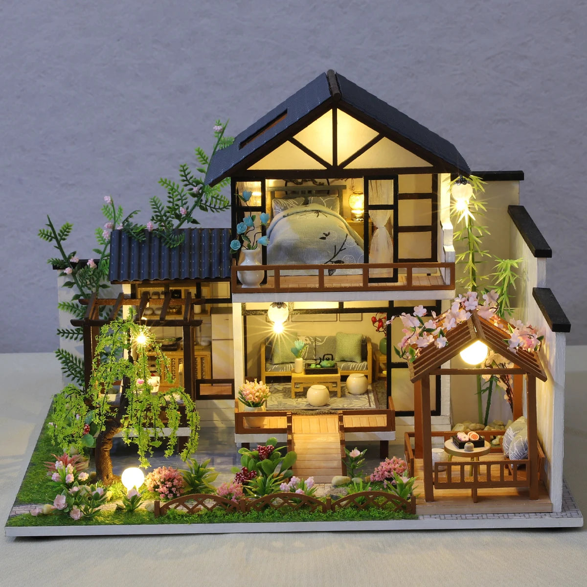 3D Dollhouse Model Kit - DIY Puzzle with Furniture for Home Decor