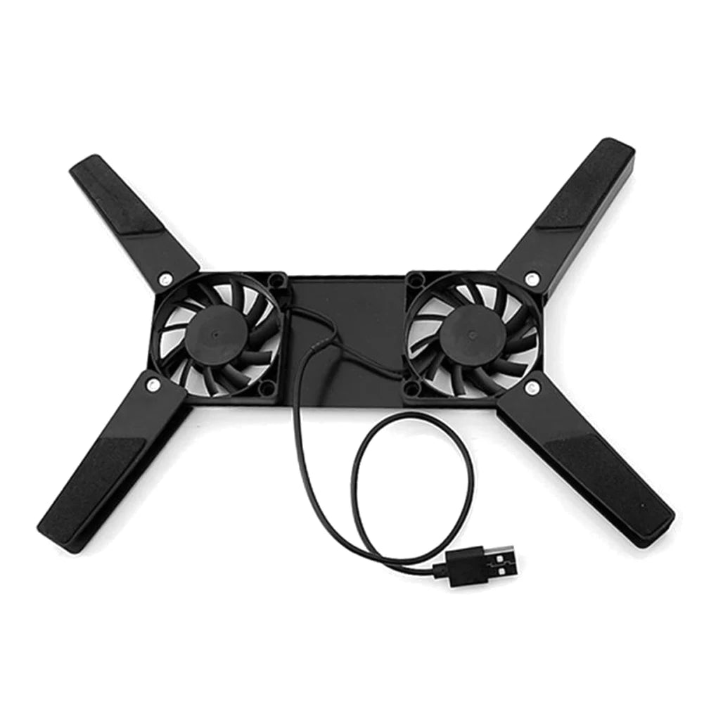 USB-Powered Laptop Cooling Pad with Dual Fans - Portable & Foldable