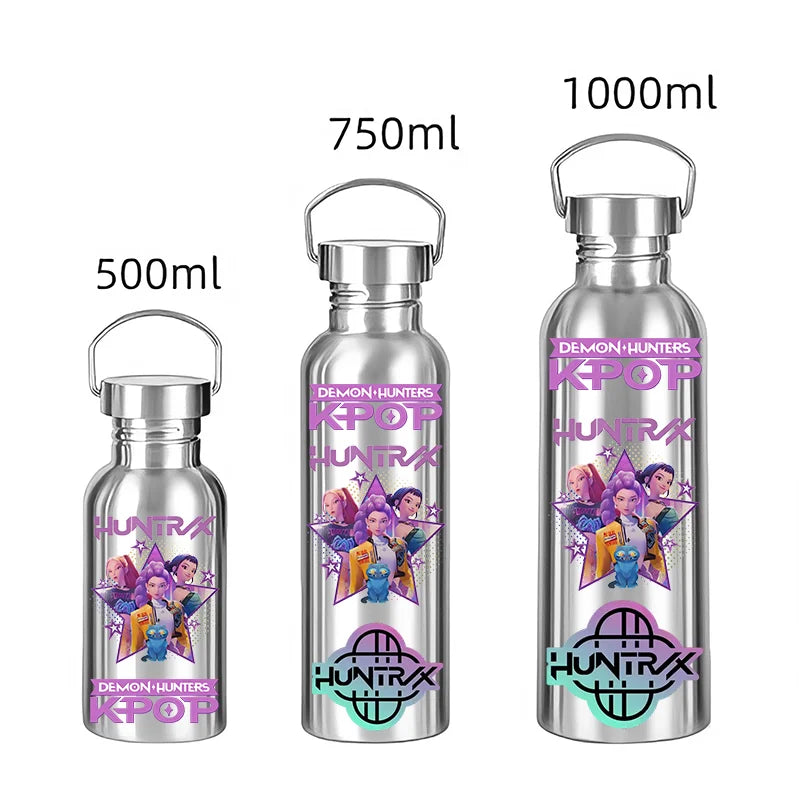 KPop Style Stainless Steel Water Bottle - 500/750/1000ML
