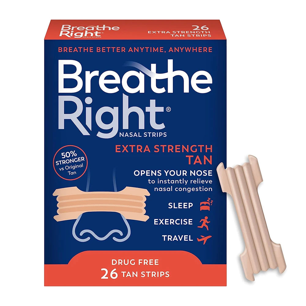 Extra Strength Nasal Strips - Drug-Free Snoring Relief & Congestion Aid