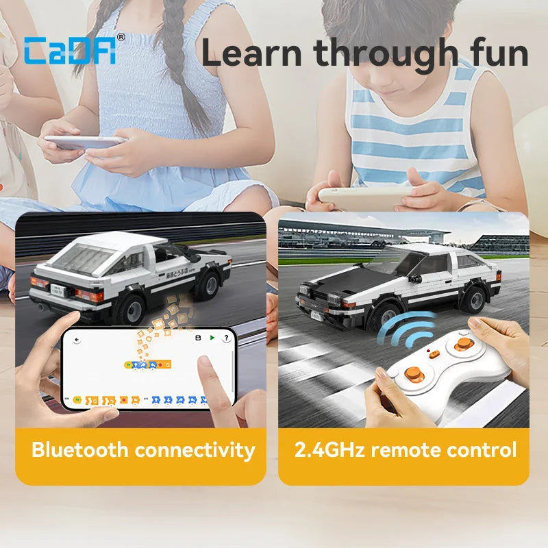 Cada 325Pcs RC Drift Racing Car Building Blocks - DIY Fun for Kids