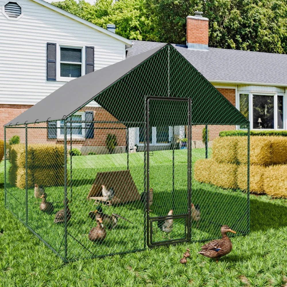 Heavy Duty XXL Chicken Coop with Waterproof Cover & Walk-In Design