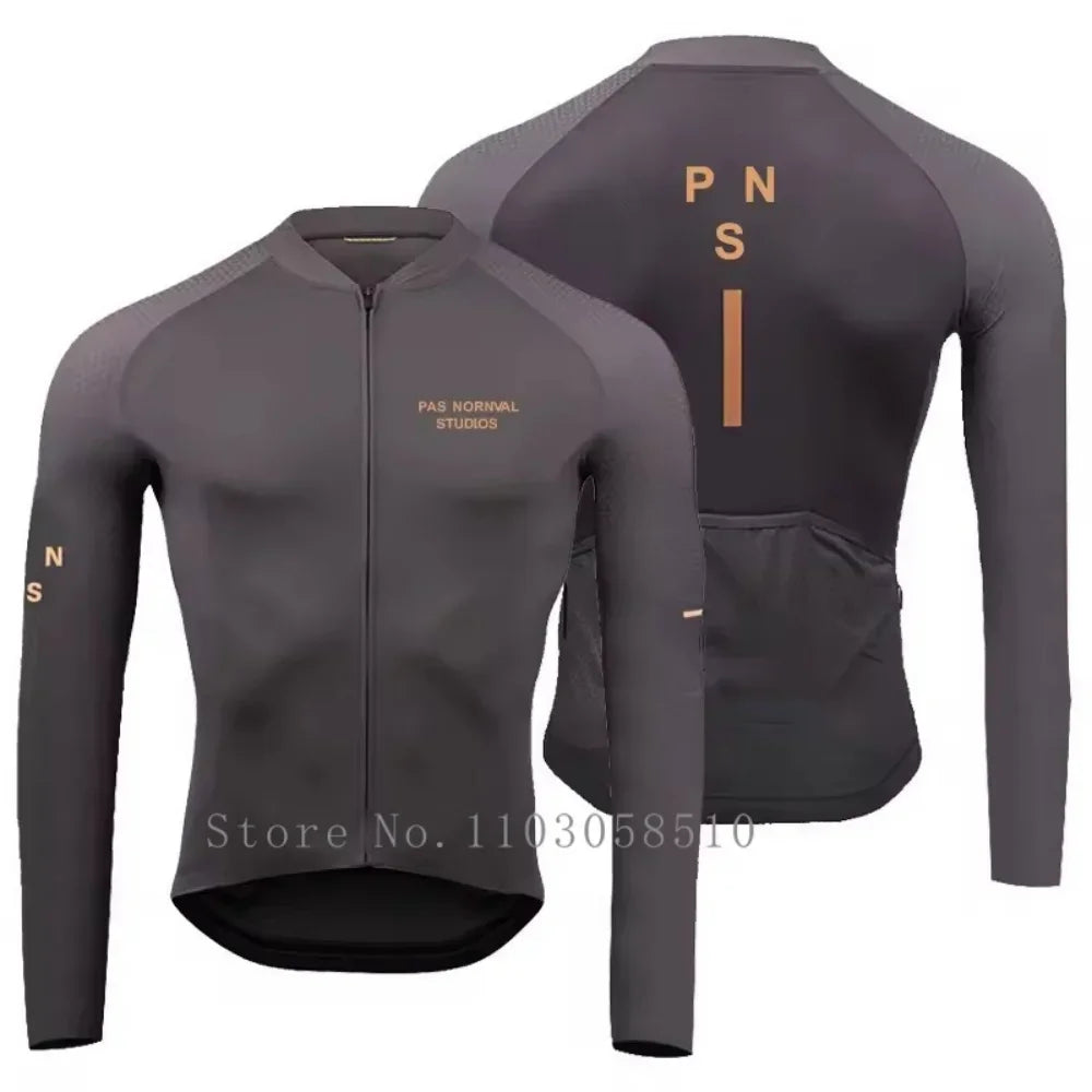PRO Team Men's Breathable Long Sleeve Cycling Jersey & Bib Pants Set