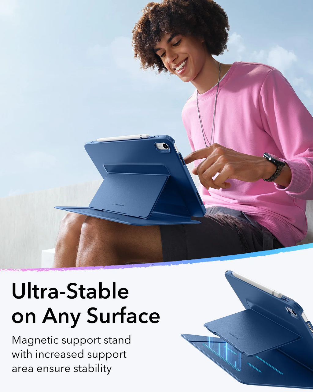 ESR iPad Case for 11th & 10th Gen - Lightweight Multi-Angle Stand