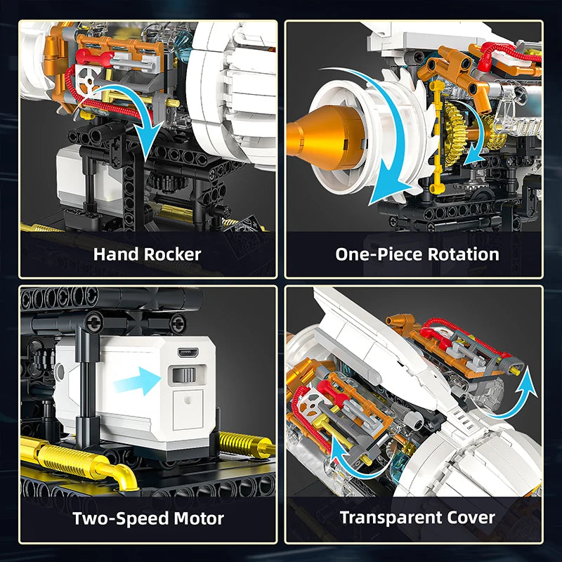Electrically Driven Aircraft Engine Model Blocks – Educational Toy
