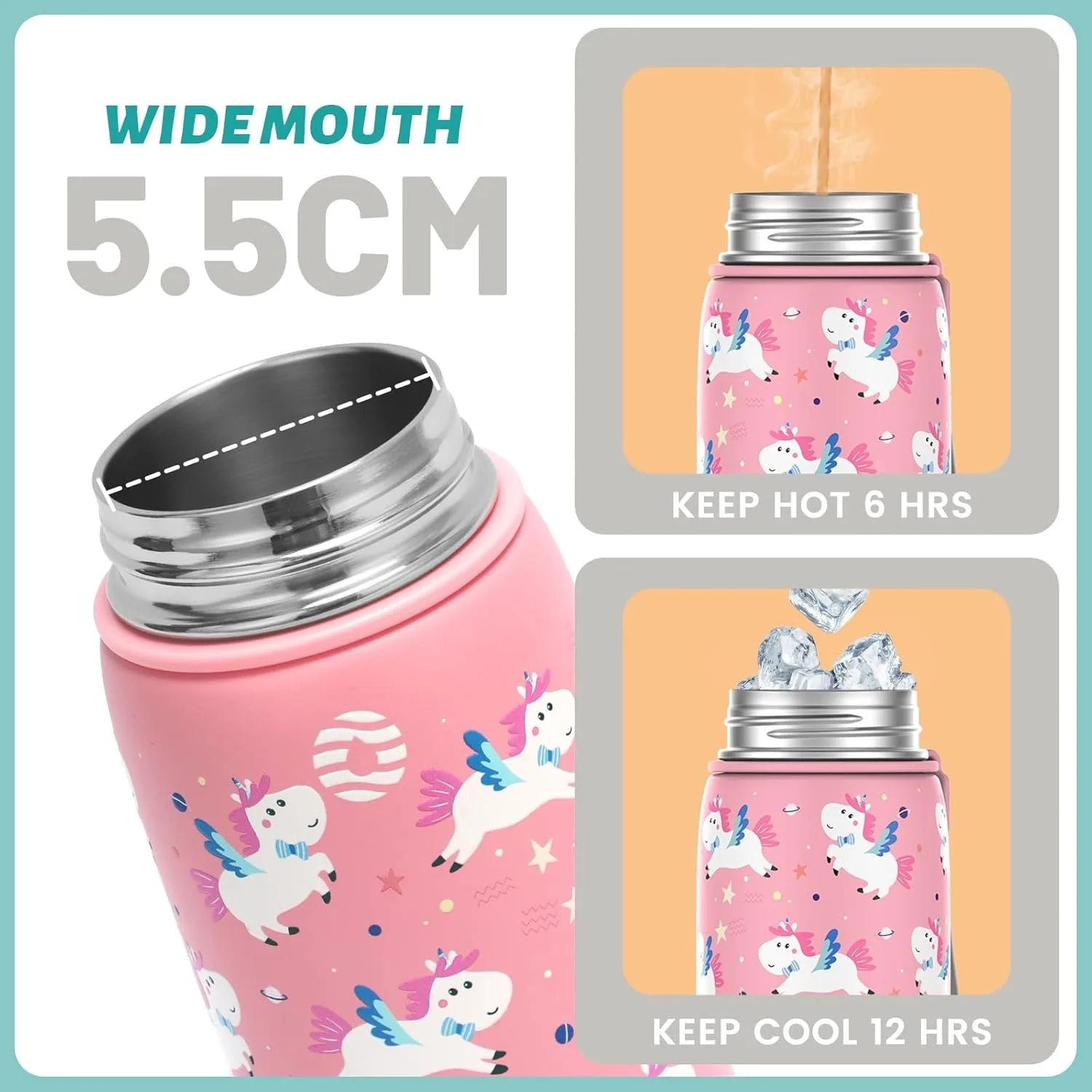 FEIJIAN Kids Leak-Proof Thermos Mug - Durable & Eco-Friendly Fun