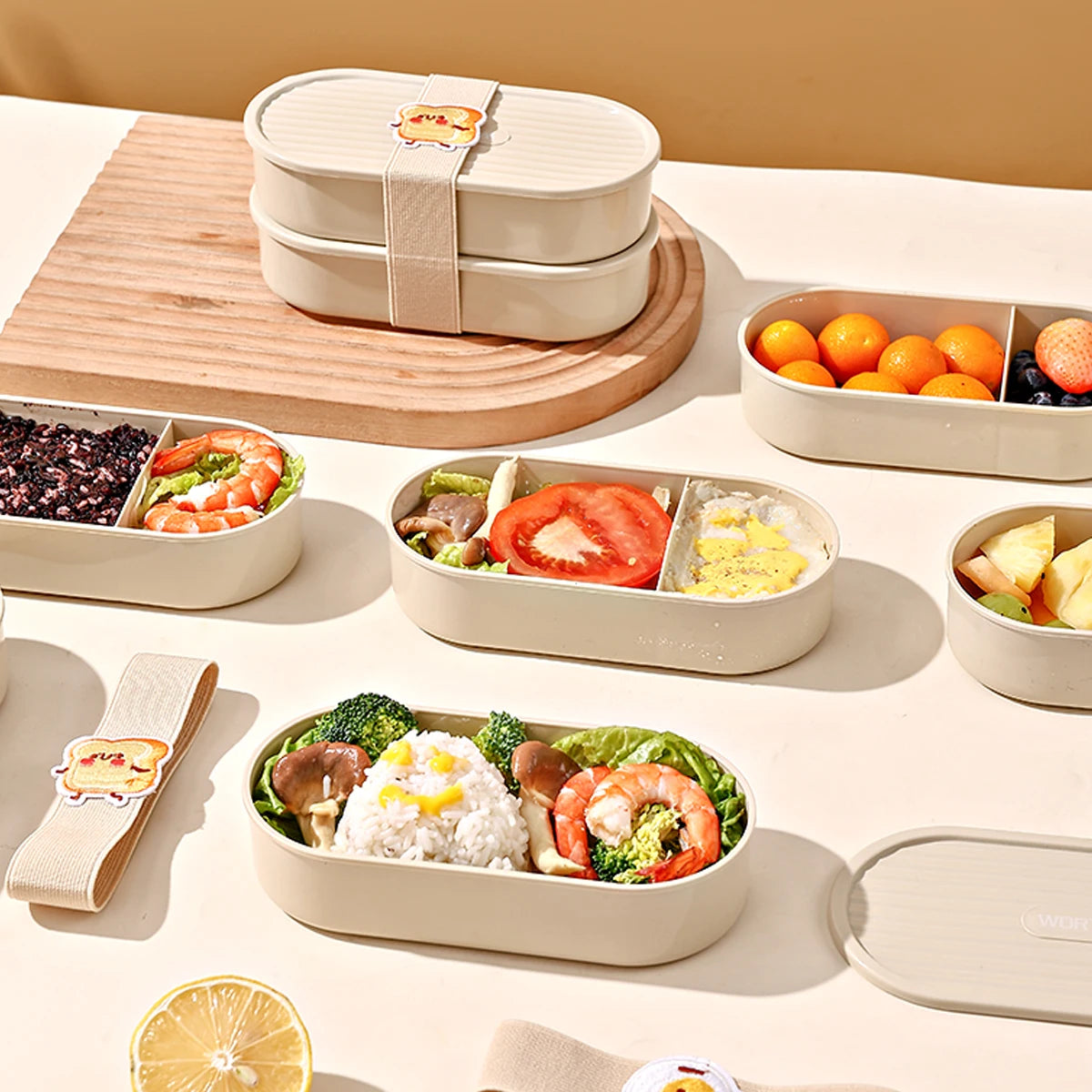 730ML Double-Layer Bento Lunch Box - Microwave Safe & Portable