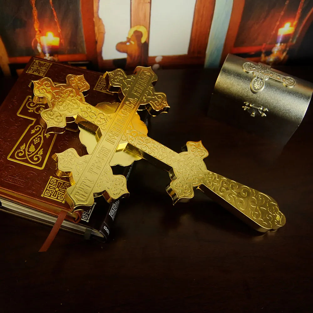 HTISOK Spiritual Handheld Cross for Worship & Home Decor
