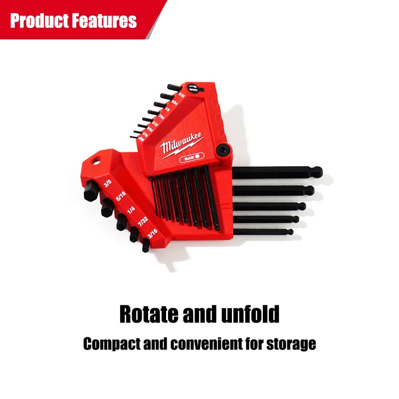Milwaukee 13-Piece L-Shaped Ball End Hex Wrench Set - Ultimate Access Tool