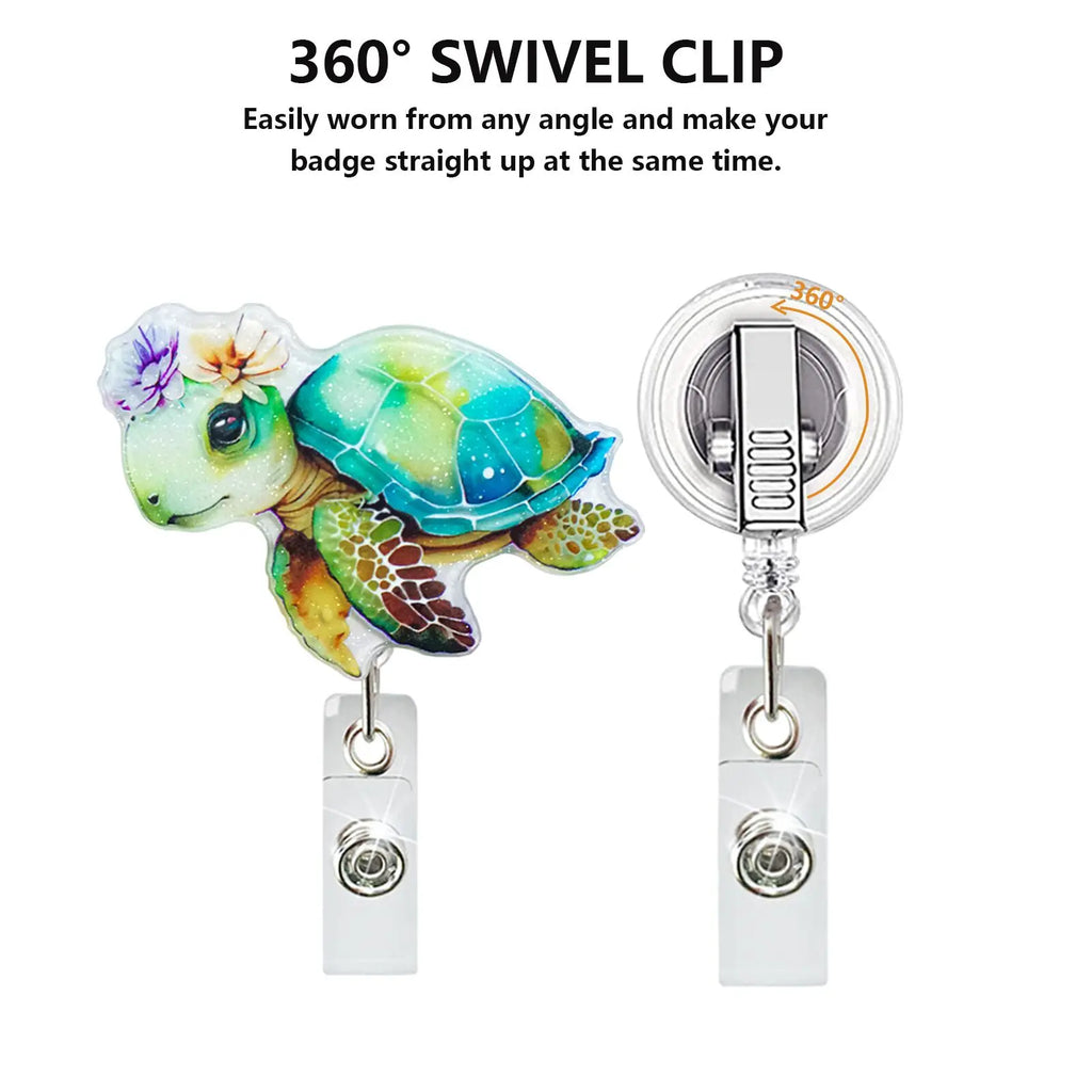 Cute Animal Retractable ID Badge Clip for Nurses | Fun Design