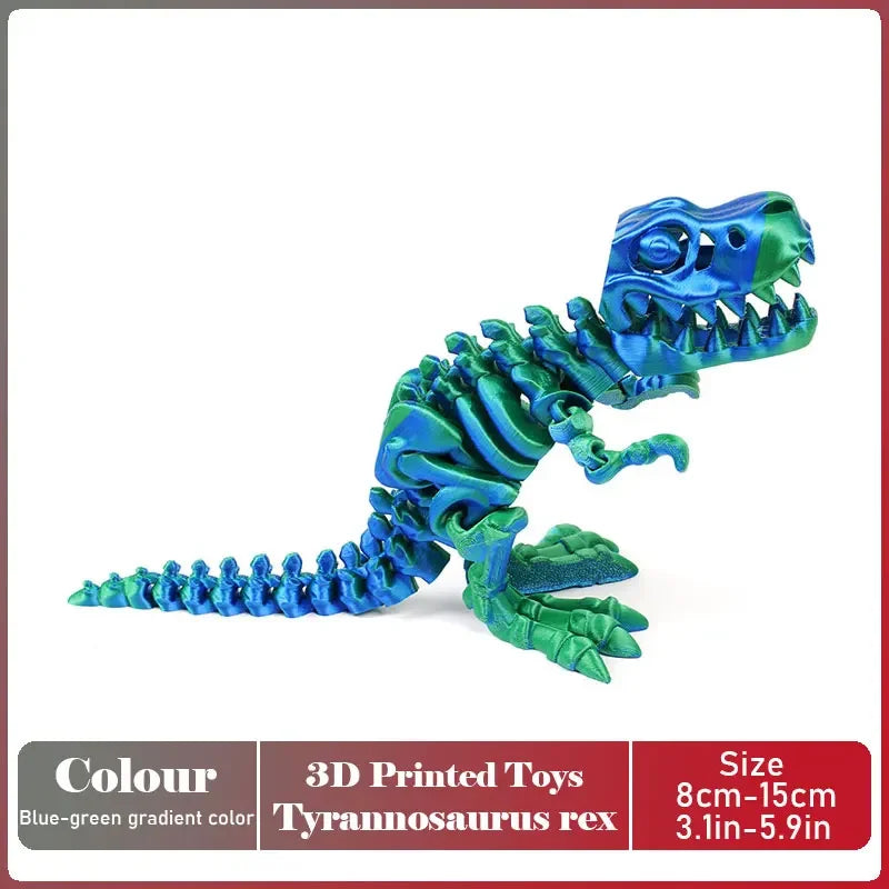 3D Printed Tyrannosaurus Rex Model | Movable Realistic Desktop Decoration