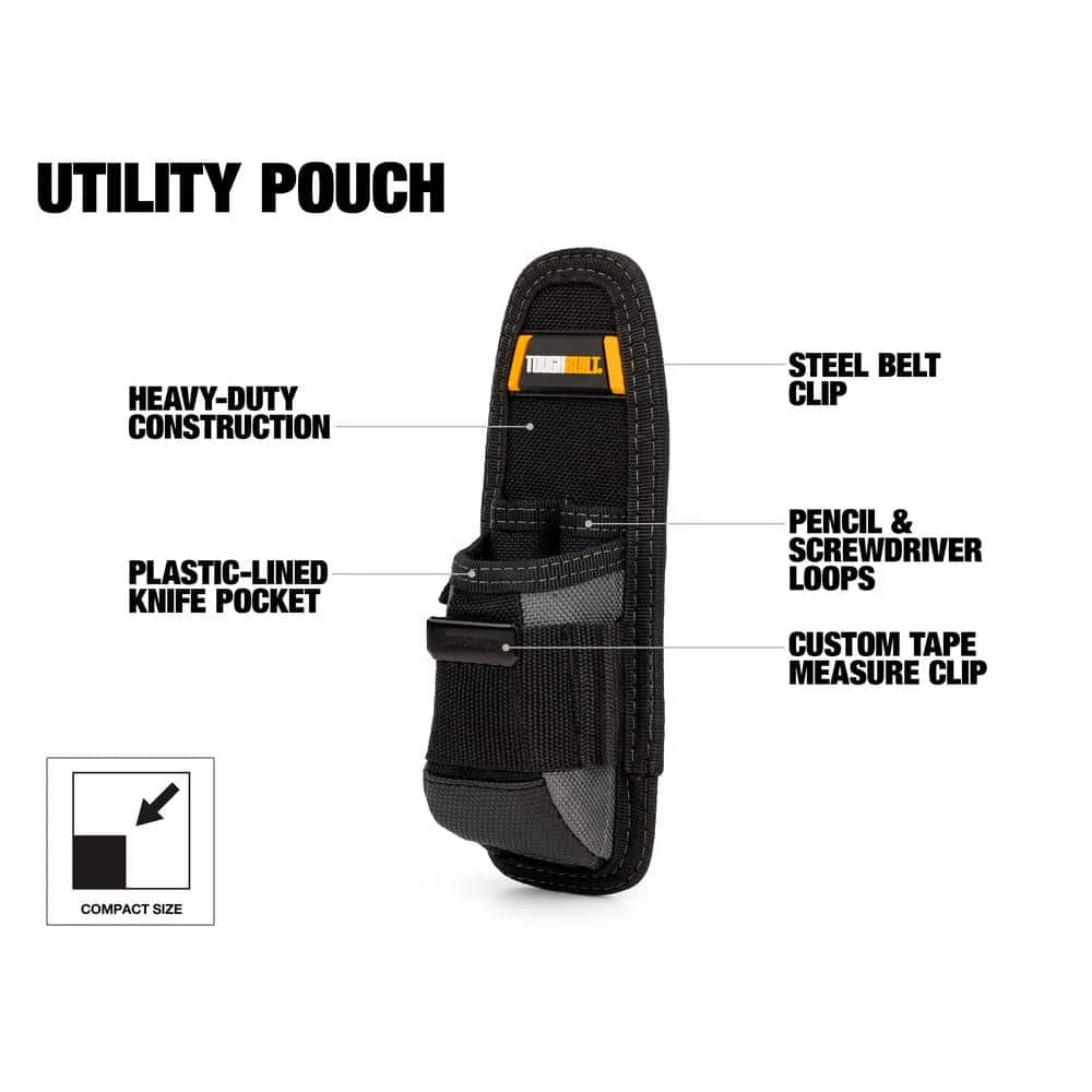 ToughBuilt TB-30 Utility Pouch - Durable Tool Organizer with 6 Pockets