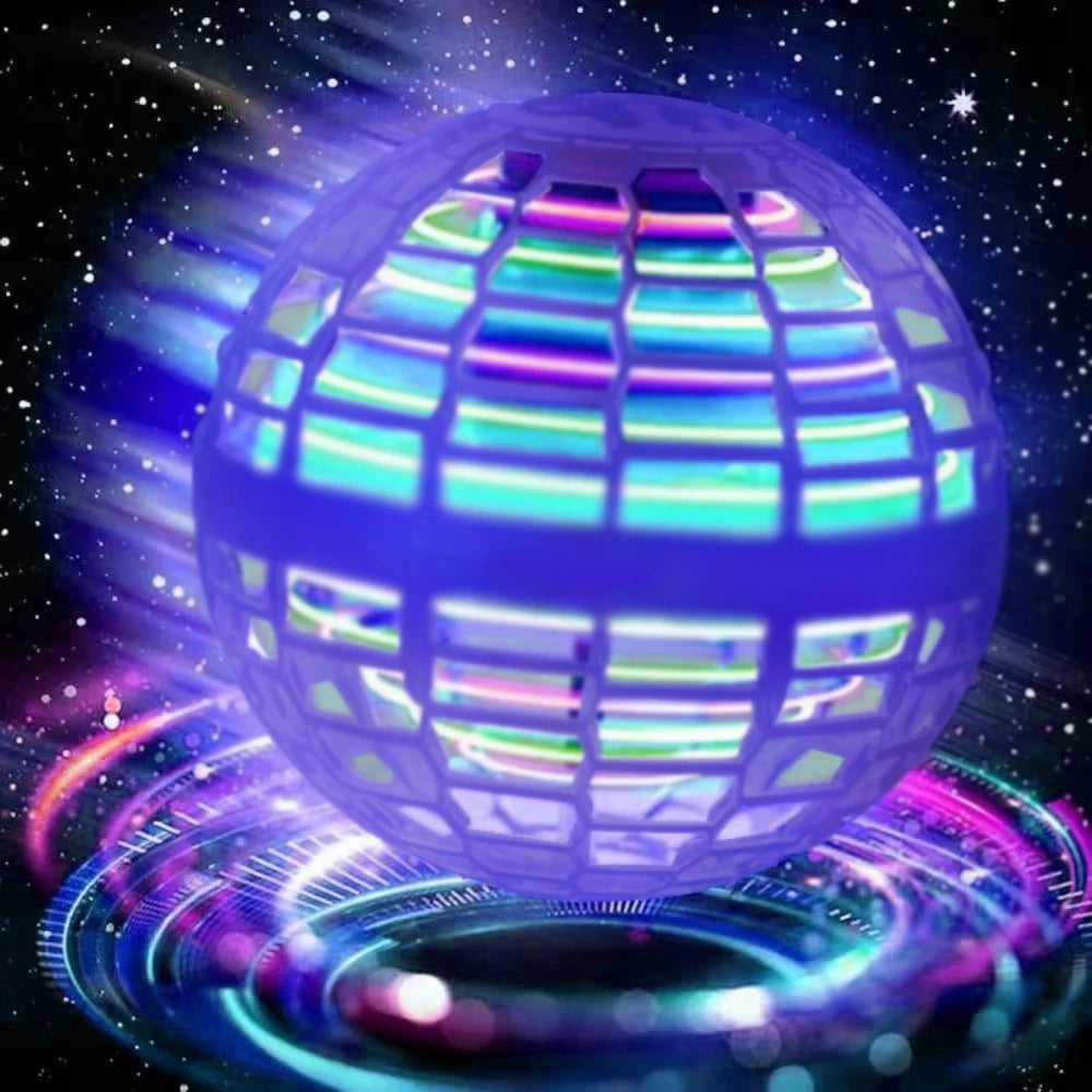 Flying LED Cosmic Globe - Hand Controlled 360° Rotating Ball Toy