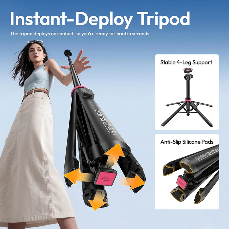 Ulanzi MT-44 M Compact Selfie Stick Tripod - Capture with Ease!