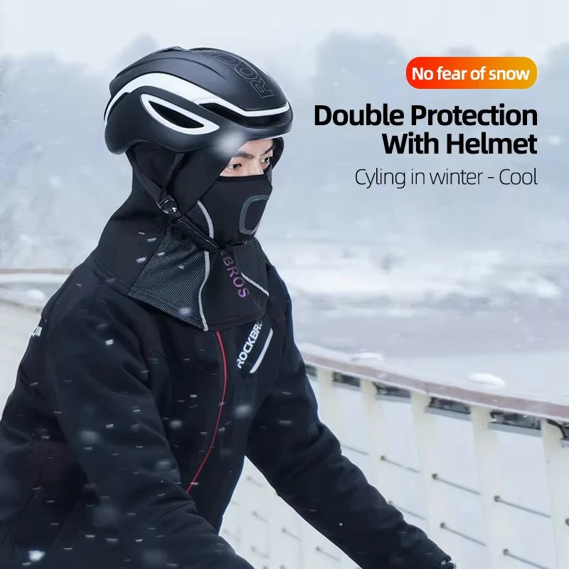 ROCKBROS Winter Cycling Mask - Thermal Windproof Balaclava & Face Cover