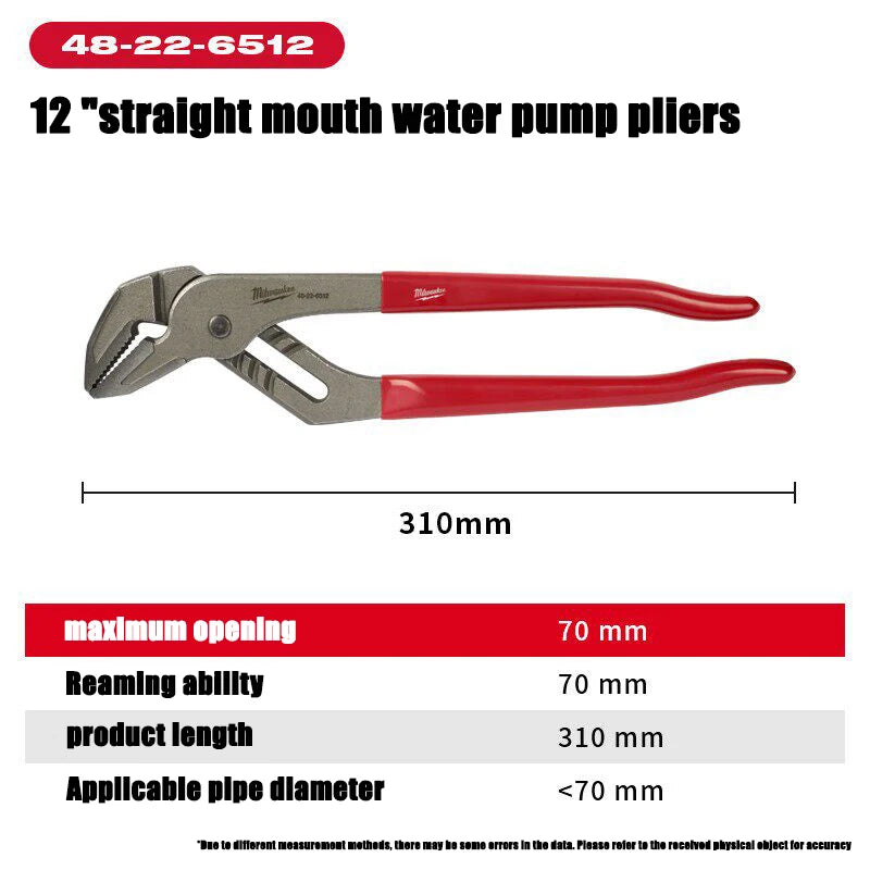 Milwaukee 12" Adjustable Water Pump Pliers - Industrial Grade Tool