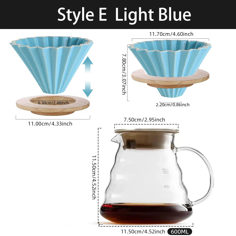 MYVIT Reusable 600ml Coffee Filter Cup Set - Hand Brew Perfection