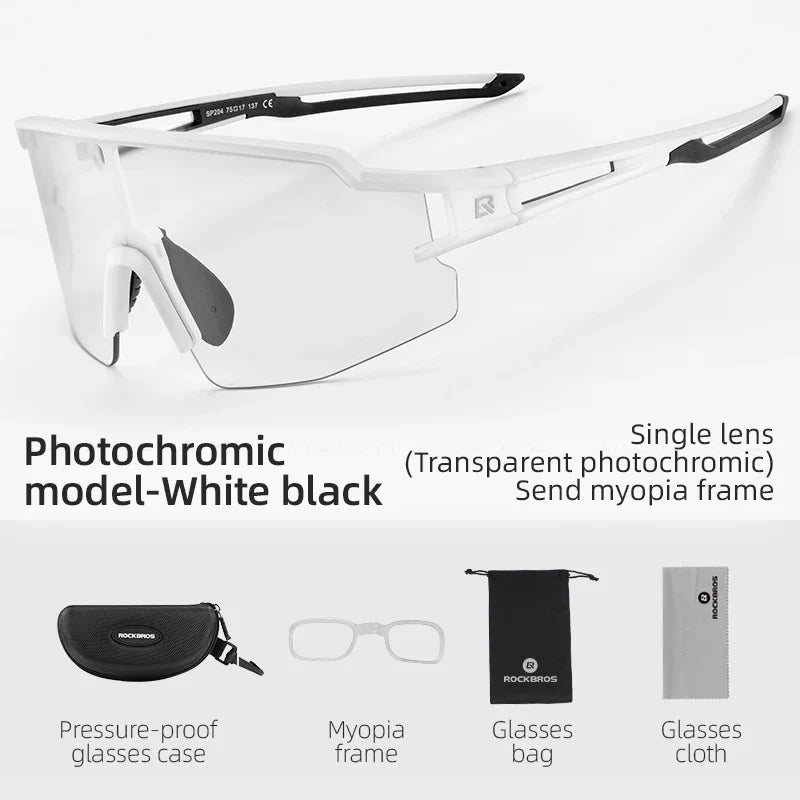 ROCKBROS Photochromic Polarized Cycling Glasses for UV Protection