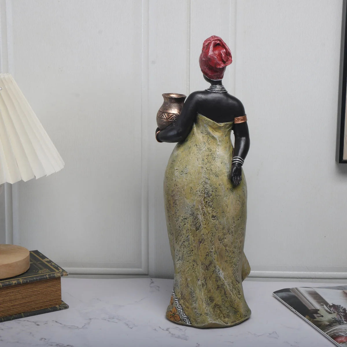 Exquisite Vintage African Tribal Woman Figurine - Unique Home Decor