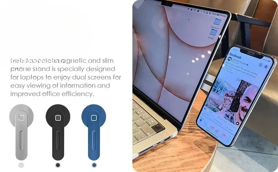 Universal Magnetic Phone Holder for Monitors – Slim & Foldable Design