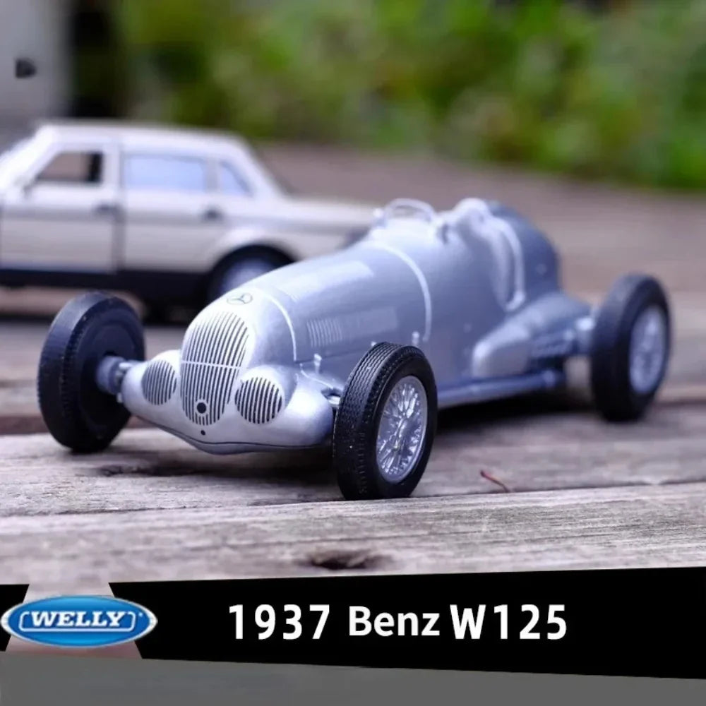 WELLY 1:36 Mercedes-Benz W125 Diecast Car - Classic Model for Collectors