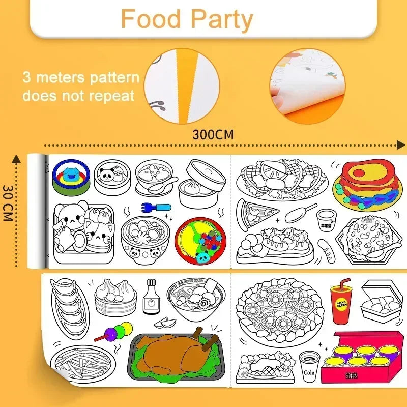 TBJOY Kids DIY Drawing Roll - Creative Coloring & Art Scroll