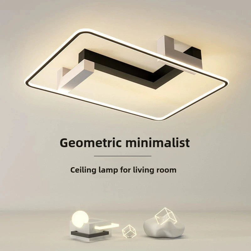 Modern Minimalist Square Ceiling Light | Dimmable 110W LED Fixture