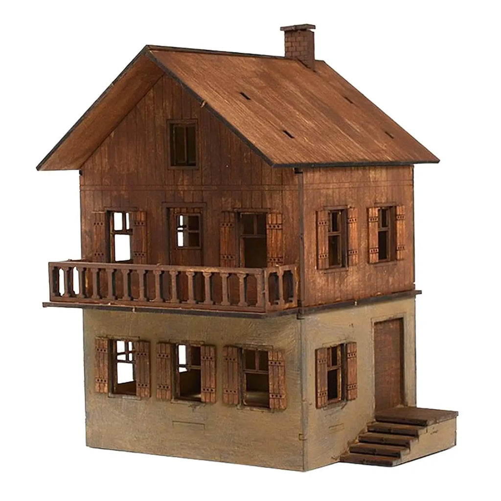1/72 Miniature House Model Kit - DIY Wooden Craft
