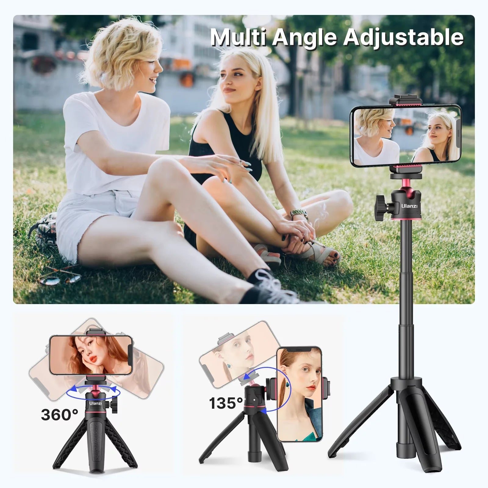Ulanzi MT-08 Mini Tripod - Versatile Foldable Monopod for Cameras & Smartphones