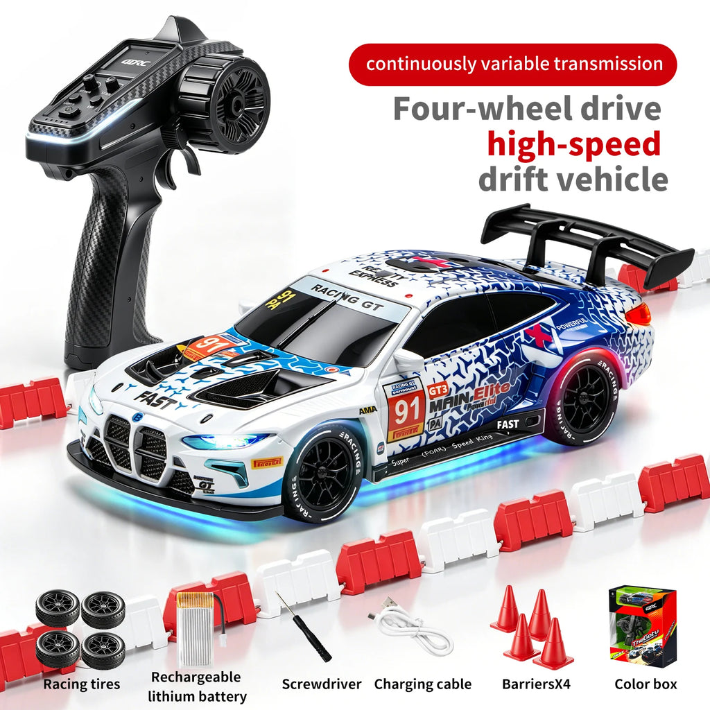 4DRC Mini RC Racing Car - 4WD Pocket Drift 1:43 High-Speed Toy