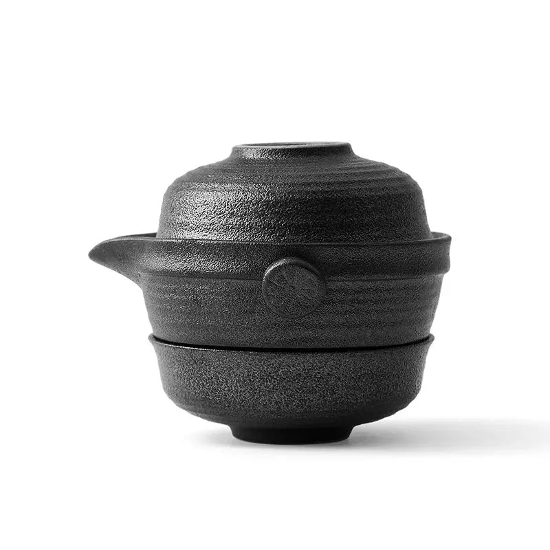 Elegant Chinese Kung Fu Tea Set - 1 Pot & 2 Teacups for Travel