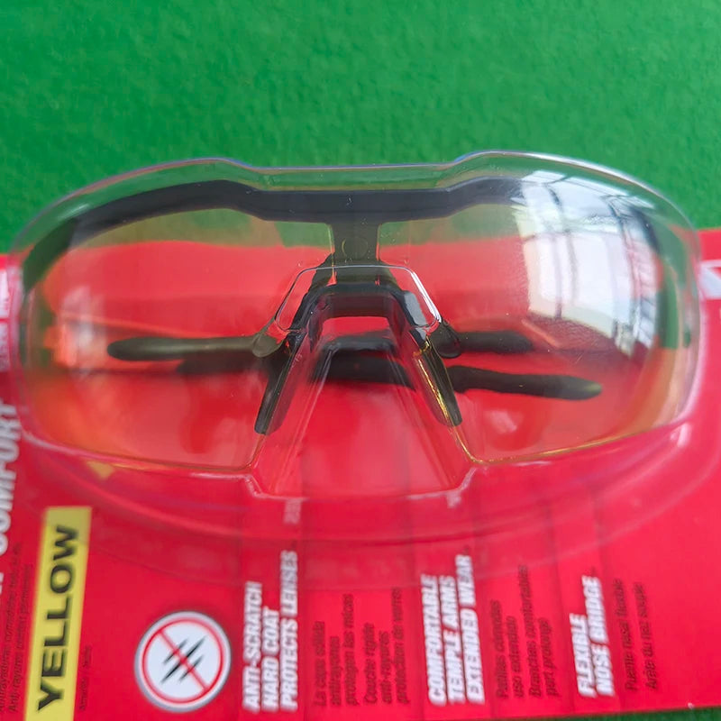 Milwaukee Anti-Scratch Safety Glasses - Yellow Lenses for Clarity